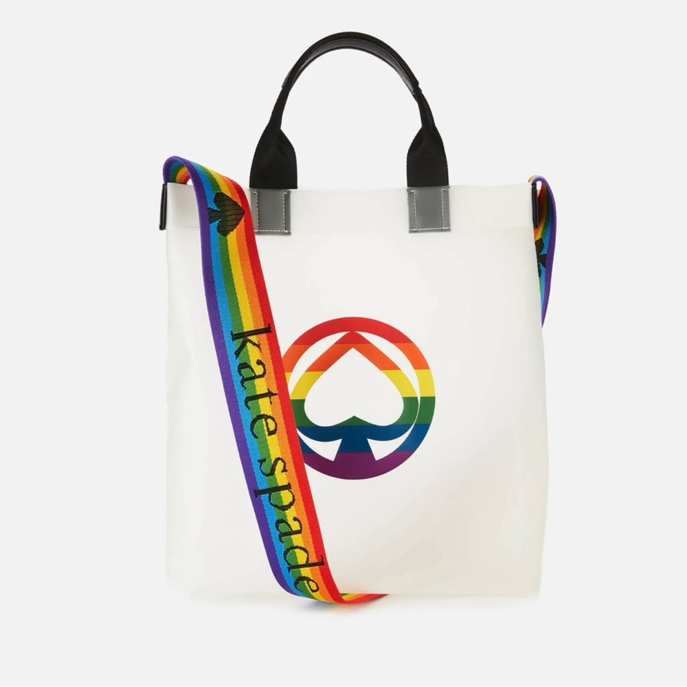 Kate Spade NWT Rainbow Clear Plastic Tote